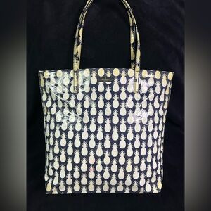 Kate Spade Navy and Cream Pineapple Tote